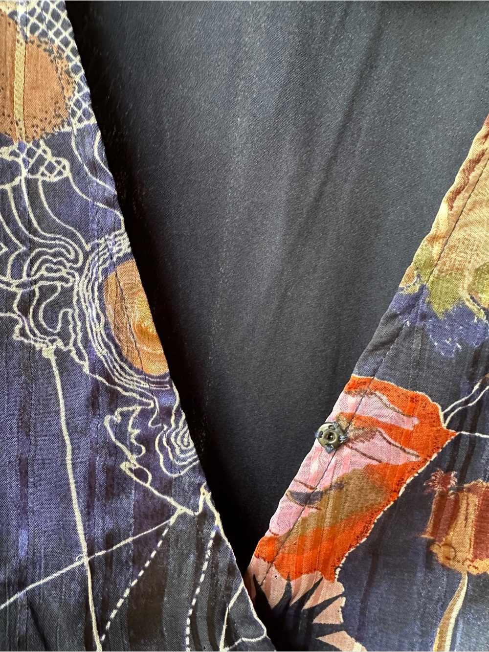 Scotch & Soda Navy Floral-Abstract Long Sleeve Maxi Dress - Picture 6 of 10